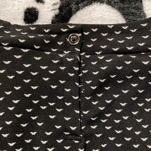 ADRIANNA PAPELL Plus-size black white ruffled high neck long-sleeve top XL 1X 2X - Picture 12 of 13